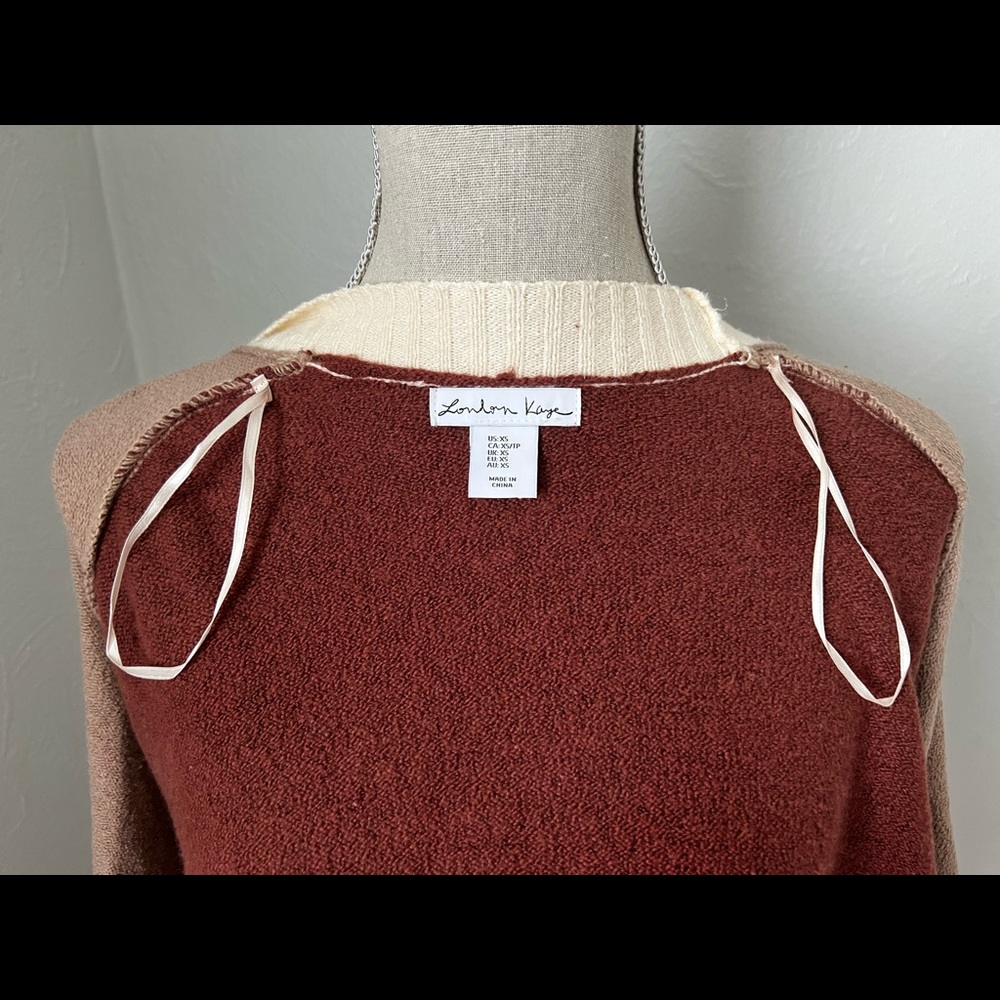 London Kaye colorblock cardigan size small - Picture 9 of 13